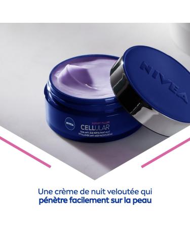 NIVEA CELLULAR Expert Filler Night Care (1 x 50 ml) Anti-aging firming face cream enriched with pure folic acid and hyaluronic acid Plumping care for mature skin - Buy Online on GoSupps.com