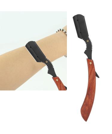 Straight Edge Wooden Razor | Vintage Barber Shaver for Men | Comfortable Handle & Beard Optimization - Buy Online on GoSupps.com