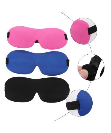 Mobestech 15 Pcs 3D Sleep Mask - Comfortable Polyester Eye Masks for Travel - Assorted Colors - Perfect for Airplane Sleep - Buy Online on GoSupps.com