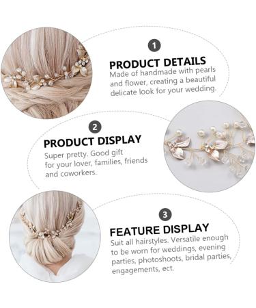 Didiseaon Bride Hair Braiding Hair Comb Bride Wedding Headdress Wedding Hair Clip Women Prom Headwear Rhinestone Hair Side Comb Queen Pearl Twist Flower Bridesmaid Alloy Material - Buy Online on GoSupps.com