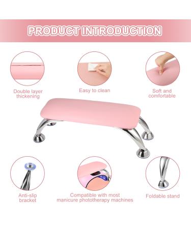 Big Arm Rest for Nails - Microfiber Leather Manicure Cushion Soft Removable Hand Rest for Nail Art & Toenails (Pink) - Essential Nail Tools Included - Buy Online on GoSupps.com