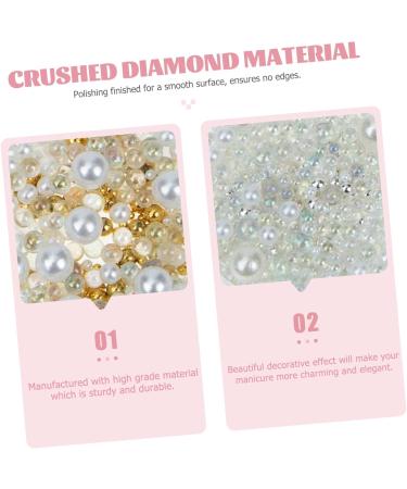 Housoutil 12 Boxes Nail Rhinestones Faux Pearls Rhinestone Buttons Nail Art Nail Accessory Nail Pearl Charms Hair Pearls Nail Gems Flowers Decoration Pearl No Holes Manicure Steel Ball Resin - Buy Online on GoSupps.com