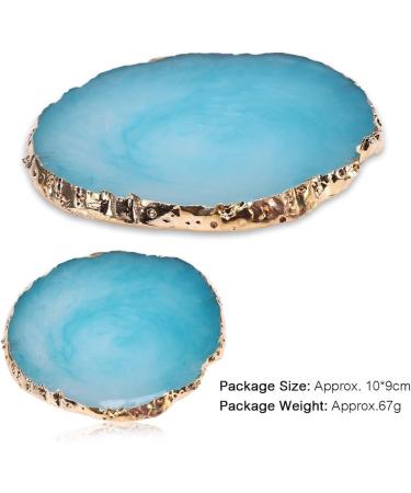 Fictory Natural Resin Stone Nail Art Palette - Blue Gel Polishing Holder & Display Plate for Professional Nail Art - Buy Online on GoSupps.com
