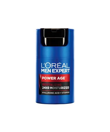 L Or al Paris Men Expert 24 HR Hydrating Moisturizer for Men with Hyaluronic Acid and Vitamins Fights Signs of Aging Power Age Packaging May Vary 50 mL Face Cream 50ml