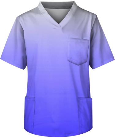 Men's Care V-Neck Kasacks - Patterned Nursing Shirts in Large Sizes | Short Sleeve Loose Fit Summer Lightweight Tees - Buy Online on GoSupps.com