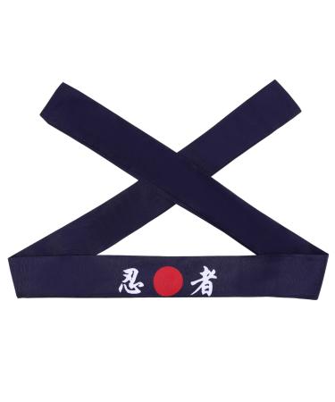 minkissy Ninja Headband Japanese Sushi Chef Headband Sunrise Head Scarf for Women Men Blue