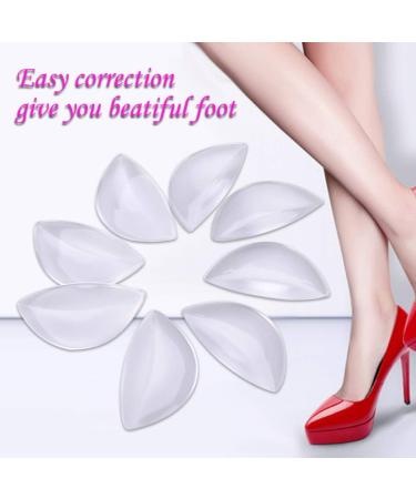 DOITOOL 4Pairs Arch Support Insoles Adhesive Foot Arch Support Gel Pads Silicone High Arch Cushions for Women for Flat Feet (Transparent) - Buy Online on GoSupps.com