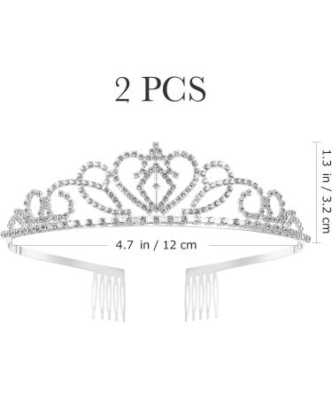 FRCOLOR Crystal Crowns and Tiaras 2 Pack - Elegant Princess Tiara Set for Birthdays, Weddings, and Proms - Buy Online on GoSupps.com