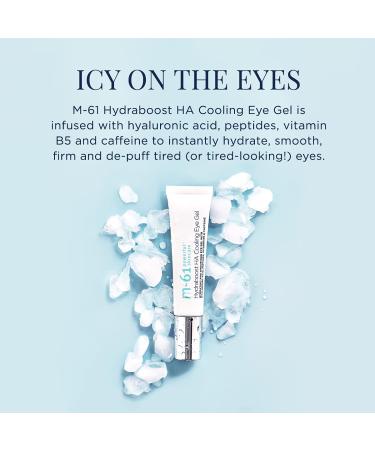 M-61 Hydraboost HA Cooling Eye Gel - Hydrating & Smoothing Eye Gel with Hyaluronic Acid, Peptides, Vitamin B5 & Caffeine - Gluten-Free, Vegan, Paraben-Free - Buy Online on GoSupps.com