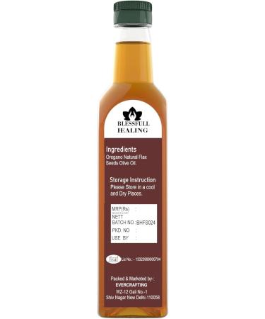 Blessfull Healing Cold Pressed Flax Seed Oil for Healthy Cooking Skin Glow 250 ml / 8.45 fl oz Pack of 2 - Buy Online on GoSupps.com