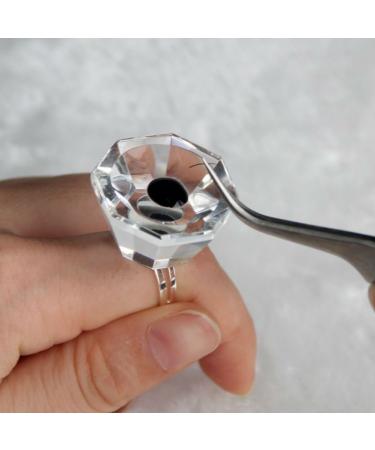 AKOAK Reuseble Crystal Glue Adhesive Holder Ring Eyelash Extension False Eyelash Grafting Pallet Holder Ring