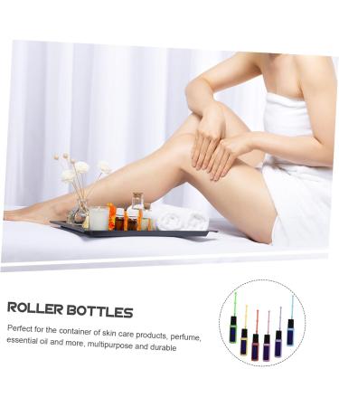 Angoily 4 Sets Roller Bottle Empty Refillable Perfume Cosmetics Liquid Bottle Travel Liquid Container Pump Portable Essential Oil Bottle Essential Oil Container Bottle with Silicone Sleeve - Buy Online on GoSupps.com