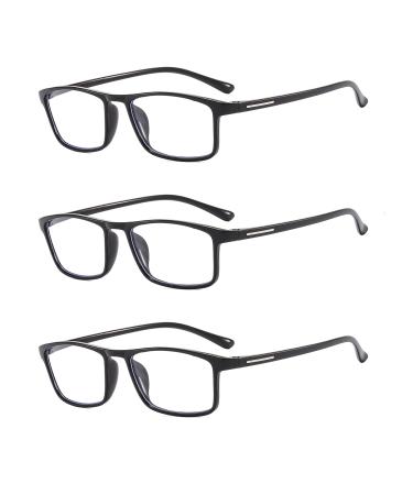 Suertree blue light filter reading glasses men 3 pack computer reading glasses tr90 visual aid optics glasses reading aid for women from 2.0x tz3019