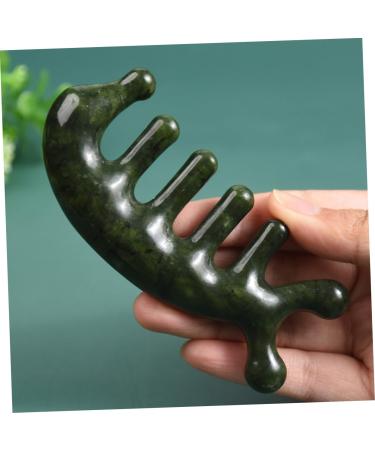 Shop Ladiente Jade Massage Comb - GUA-SHA Scalp & Hair Massage Device for Curly Hair - Meridian Stimulation - 11.50x4.50x1.50cm Green - Buy Online on GoSupps.com