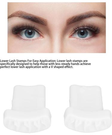 Sonew 3 Pairs Silicone Lower Lashes Extensions Stamp DIY Reusable Portable Bottom Eyelashes Stamps Tool for Makeup White for Make Up Beginner - Buy Online on GoSupps.com