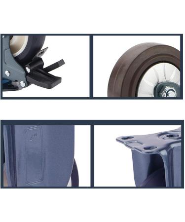 Threaded Shaft Swivel Castors Ball Castors Set of 4 Safety Dual Locking No Noise Wheel Royal Blue Anti-Rust Coating Process with Top Plate & Bearing Heavy Duty(Fixed 3in/75mm) 3in/75mm Fixed - Buy Online on GoSupps.com