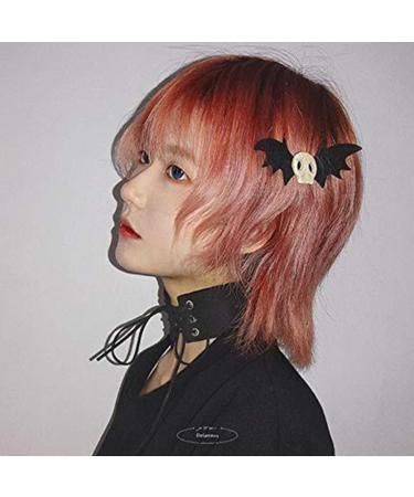 Dark Gothic Skull Bat Hair clips Edge clip Hairpin Fit For Cosplay Party Hallowmas 1 Pair Halloween Decoration - Buy Online on GoSupps.com