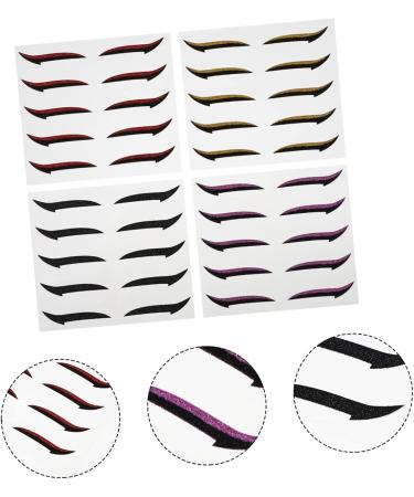 POPETPOP 20 Pairs Eyeshadow Stickers Instant Eye Tapes Glitter Reusable Eyeliner Sticker Shimmer No Smudge - Buy Online on GoSupps.com