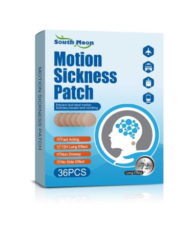 ZLYDG Motion Sickness Patch 36 PCS Sea Sickness Patch for Cruise Relieve Vomiting Dizziness Resulted from Travel of Cars Ships Airplanes (1 Box)