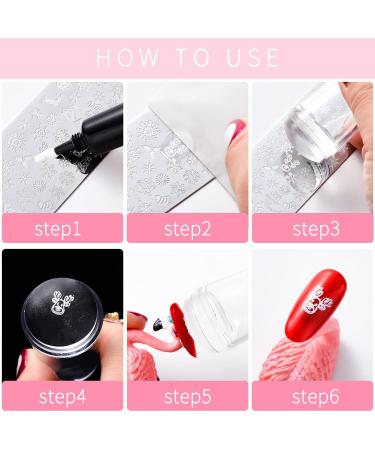 WOKOTO 6Pcs Heart Nail Stamping Plates - Nail Art Stamps Kit for Women and Girls - Buy Online on GoSupps.com