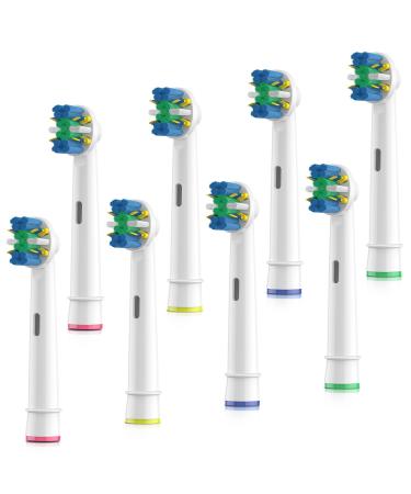 Replacement Toothbrush Heads for Oral B Braun FDMDAF Professional Electric Toothbrush Heads Precision Clean Brush Heads Refill Compatible with Oral-B 7000/Pro 1000/9600/ 5000/3000/8000 (8 Packs)
