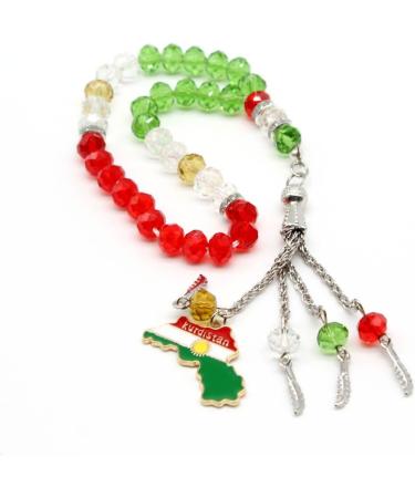 Shop Oralgos Kurdistan Card Chart & Flag Tag Bracelets - Crystal Pearls for Women & Men | Religious Prayer & Friendship Bracelets - Buy Online on GoSupps.com