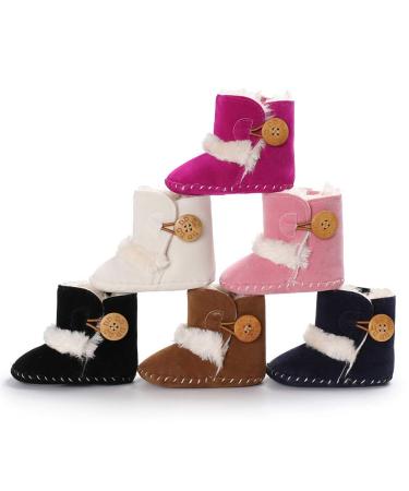 Sonsage Infant Baby Girls Boys Snow Boots Soft Anti-Skid Sole Ankle Premium Booties Newborn Toddler Prewalker Winter Warm Crib Shoes 12-18 Months B01 White