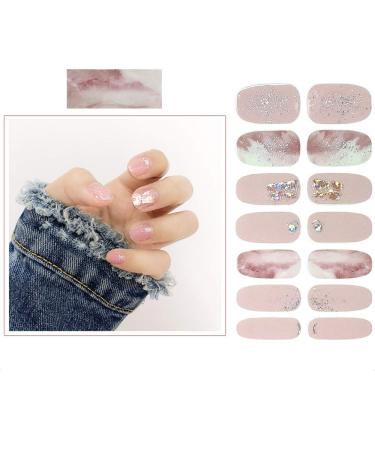 SIUSIO 112pcs Gradient Glitter Nail Wraps with Crystal Glass Nail File - Nail Polish Strips for Women and Girls in Gray - Buy Online on GoSupps.com