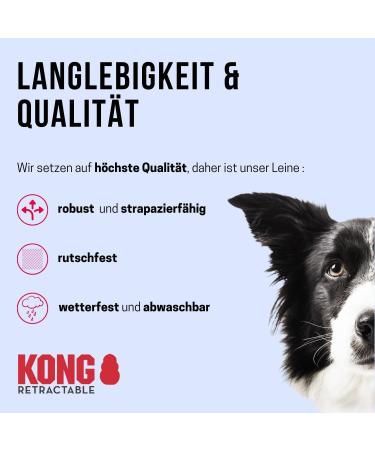 Buy High-Quality 7.5m Cong Roll-Out Dog Leash for Large Dogs up to 50kg | Comfortable Soft Handle & Reflective Belt in Red | Secure Break & Lock System - Buy Online on GoSupps.com