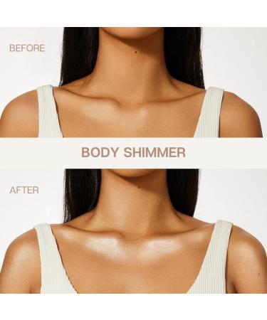 NUDA Body Shimmer - Vegan Illuminating Glitter Lotion with Aloe Vera & Vitamin E - Vanilla-Scented Liquid Highlighter for Women (75 mL) - Buy Online on GoSupps.com