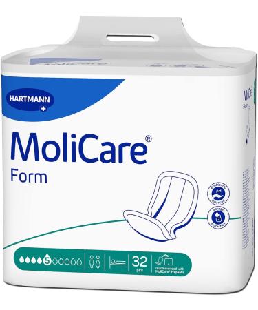Molicare Form 5 Drops - 32 Pieces for Medium Incontinence | High Security & Discretion for Women & Men - Buy Online on GoSupps.com
