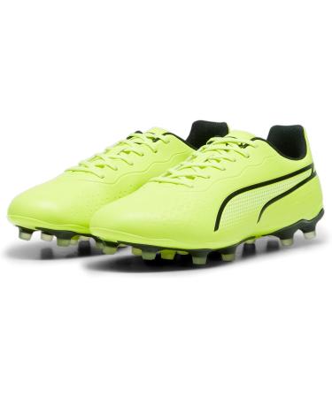 PUMA Unisex King Match FG/AG Soccer Shoes - Electric Lime & Black - Size 44.5 EU | International Shipping Available - Buy Online on GoSupps.com
