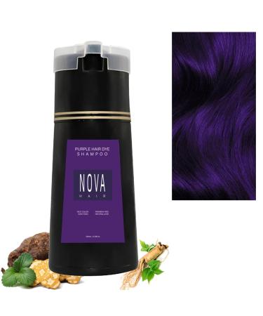 2024 Instant Dye Shampoo Dye Shampoo Quick Easy And Safe Hair Coloring Solution Instant Dye Shampoo For Men Women (Purple)