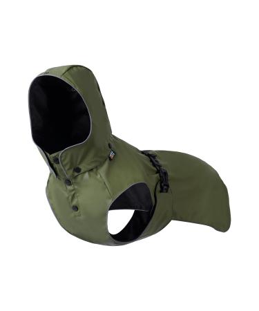 Rukka Pets STREAMY ECO Raincoat for Dogs Dark Olive Green 30 30 Dark Olive Green