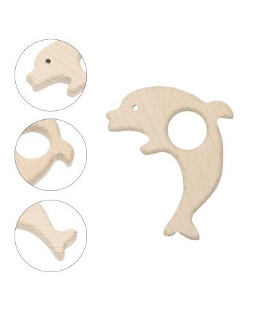 Penta Angel 10Pcs Wood Teething Rings - Natural Wood Teething Toys Animals for Infant Toddler - Pain Relief Wooden Teether Set (A) - Buy Online on GoSupps.com