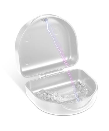 Dnom dose prosthetic box Spanging dinner for braces box knirschien box keep the dentist dinner dentist dentist container protes container for braces dentures (white)