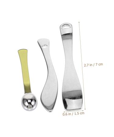 Ipetboom 3pcs Facial Cream Scoop Metal Makeup Applicator for Skincare Products for Eye Cream and Diy Makeup Easy to Use No Waste Suitable for Bottles - Buy Online on GoSupps.com
