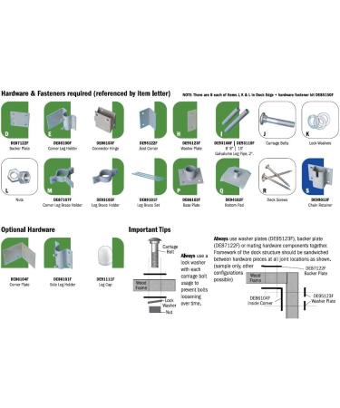 Dock Edge Stationary Dock Hardware Connector Hinge Kit - Buy Online on GoSupps.com