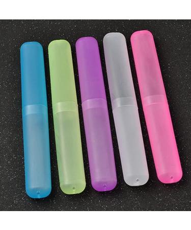 Portable Plastic Toothbrush Case - Travel & Camping Toothbrush Storage Box with Air Hole - Dust-Proof & Stylish Makeup Brush Holder - Blue - Buy Online on GoSupps.com