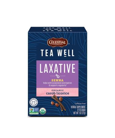 Celestial Seasonings Laxative Tea Senna Organic Carob Licorice Caffeine Free 12 Tea Bags 1.0 oz ( 27 g)