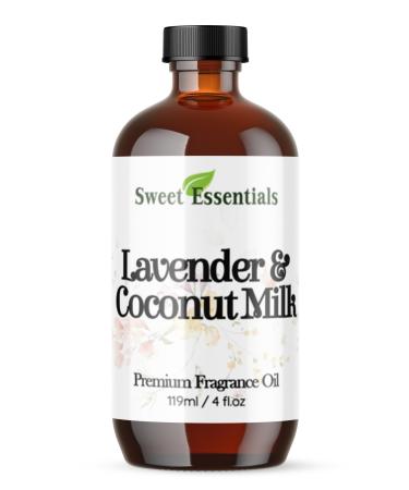 Lavender & Coconut Milk 4oz Premium Fragrance Oil Aromatherapy Diffuser Crafts Soap Home Scents Bath & Body DIY Parfum and Much More. Versatile & Long-Lasting by Sweet Essentials