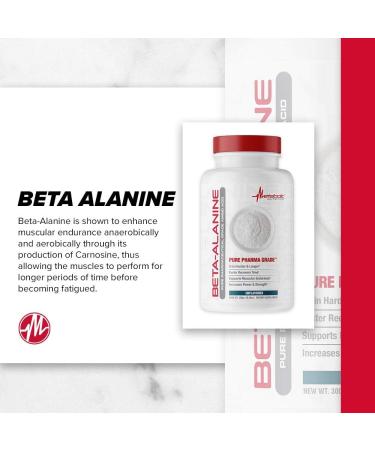 Metabolic Nutrition Beta Alanine Powder - 300 Grams | Boost Performance & Endurance - International Shipping Available - Buy Online on GoSupps.com