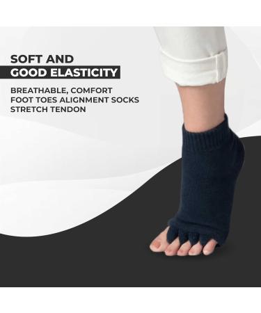 Happy Feet Toe Separator Socks - Comfortable Washable Massage Socks for Foot Cramp & Hammertoes - International Shipping Available - Buy Online on GoSupps.com