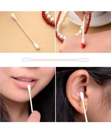 Baqi 1200 Biodegradable Bamboo Cotton Swabs - Double Head Natural Wood Ear Cleaning & Makeup Tool - Buy Online on GoSupps.com