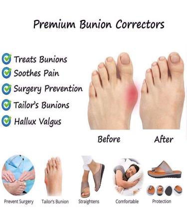 LGZY Women Comfy Platform Sandal Shoes - Bunion Correctors for Big Toes - Pain Relief and Style for Summer Beach and Daily Wear - Black, Size 39 - Buy Online on GoSupps.com