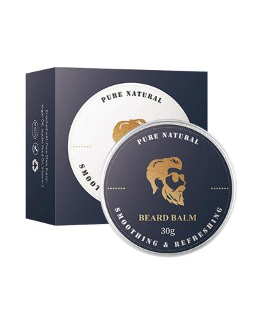 Fowybe 5 PCs beard cream balm beard care beard cream beard moisture cream smooth promotes growth lubrication beard growth men's beard gift for dad friend