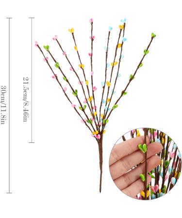 Set of 6 Artificial Pastel Pip Berry Sprays - Easter Floral Picks for Spring Crafts & Decor - Buy Online on GoSupps.com
