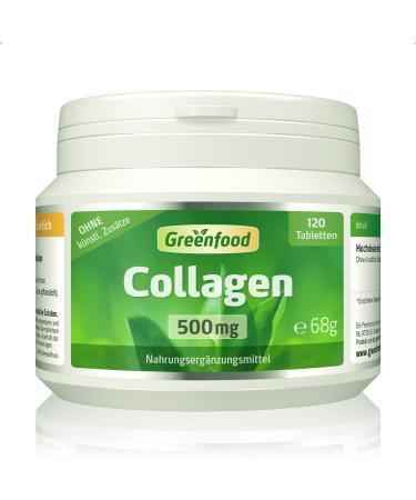 Collages 500 mg high -dose 120 tablets - natural collagenhydrolysate.Without artificial additives without genetic engineering.120 pieces (1 Pack)