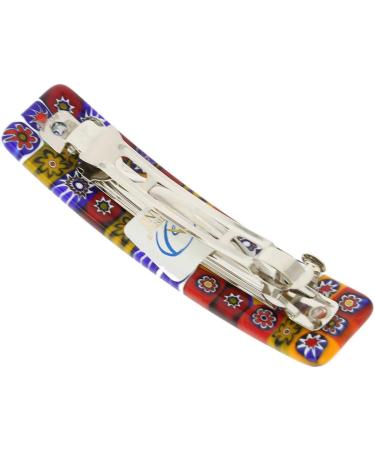 GlassOfVenice Murano Glass Color Splash Millefiori Hair Clip - Buy Online on GoSupps.com