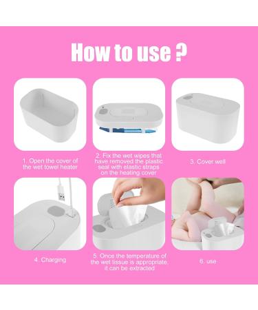 USB Baby Wipe Warmer 3 Modes 40-60 c Adjustable Wipe Warmer Dispenser Thermostat Even Heating Baby Wipe Heater Portable Overall Heating Wet Wipes Warmer for Car Home Nursery Travel Prevent Dry (white) - Buy Online on GoSupps.com